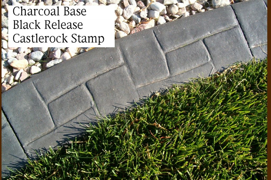 Base-  dark charcoal  Release- dark grey Stamp- castlerock curb
