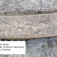 Base-  sand  Release- dark grey  Stamp- cobble curb