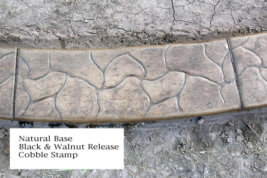 Base-  sand  Release- dark grey  Stamp- cobble curb