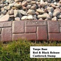 Base-  taupe  Release-  red, black Stamp- castlerock curb