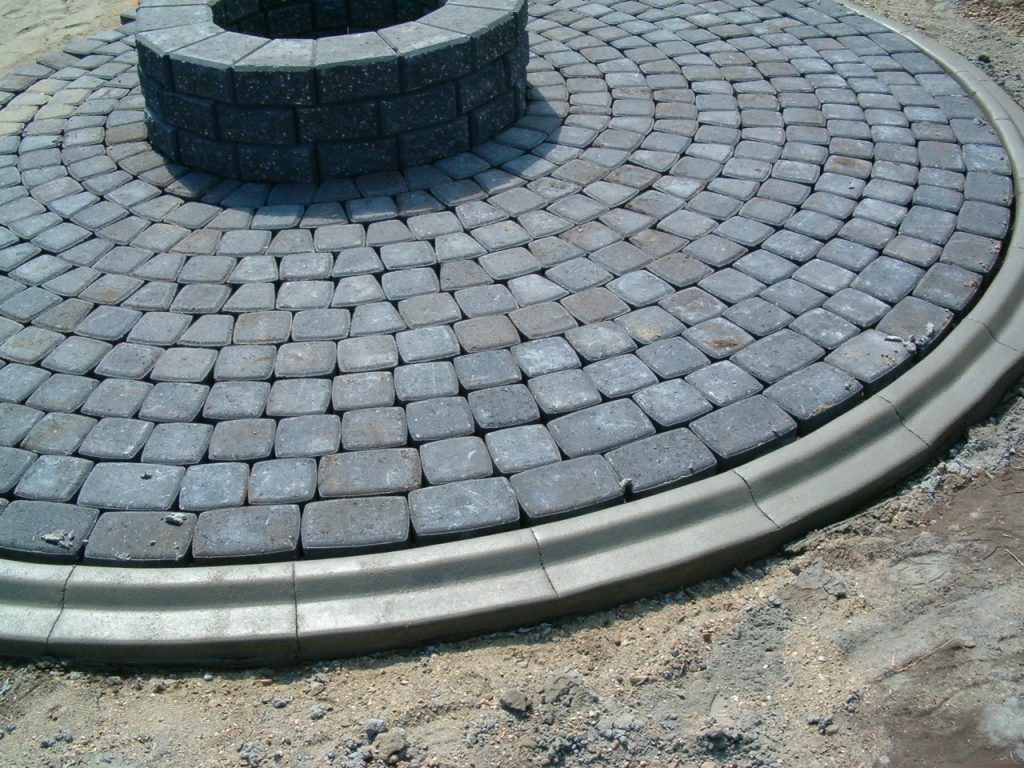 we can install curb aside existing pavers