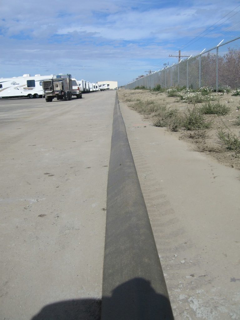 5X6 pinned on asphalt curb a 600 foot long line