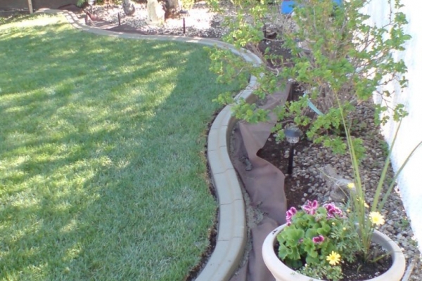 we installed this Fabric margin- helps blend old beds with fabric Fabric margin helps blend old beds with fabric