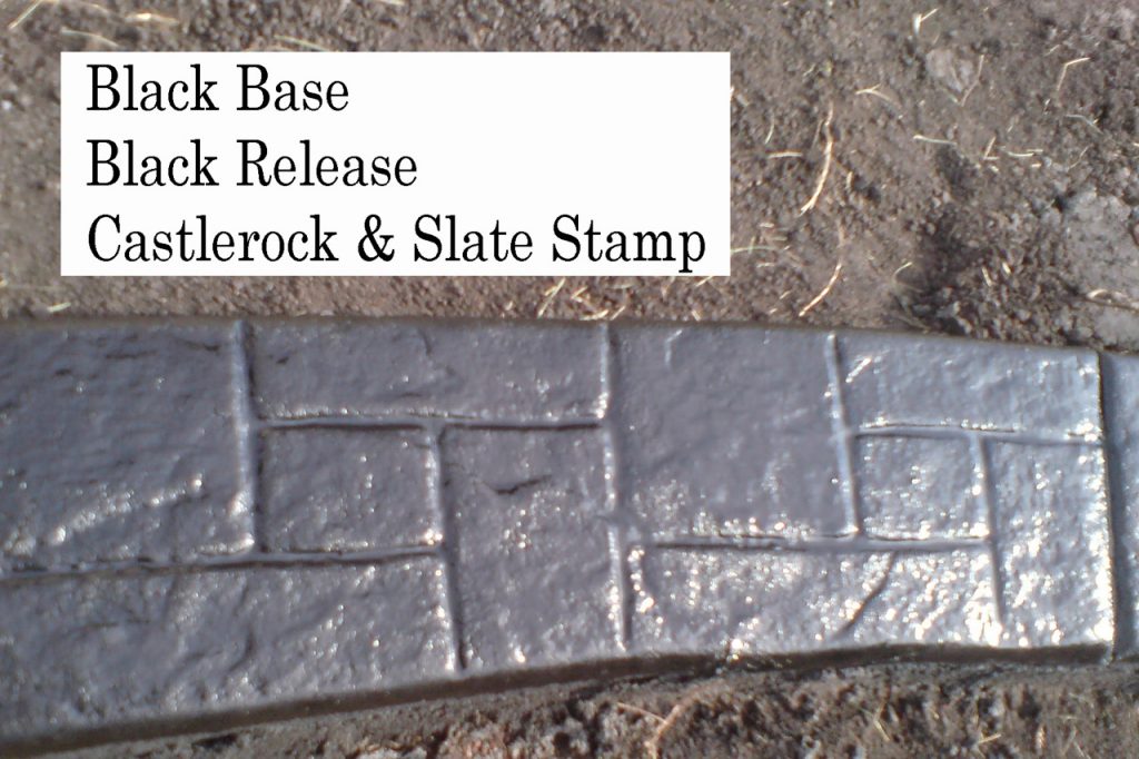 Base- near black   Release-  black Stamp- castlerock/slate curb