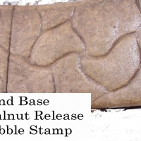 Base-  Sand Release-  walnut Stamp- cobble