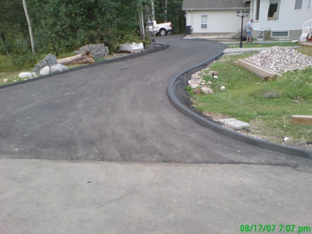 pinned on asphalt customer will build in lawn area