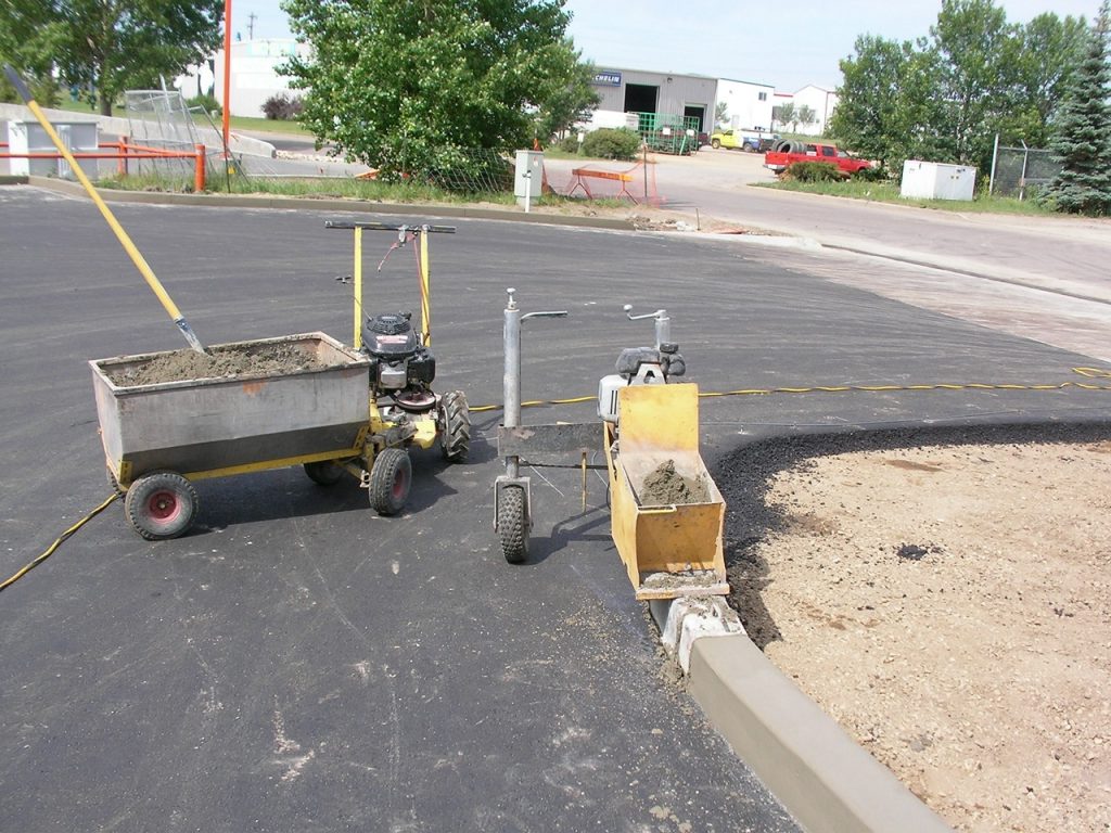 6X6  curb installation on curve