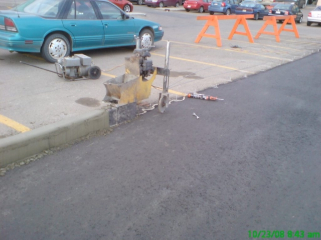 8X8 curb being installed