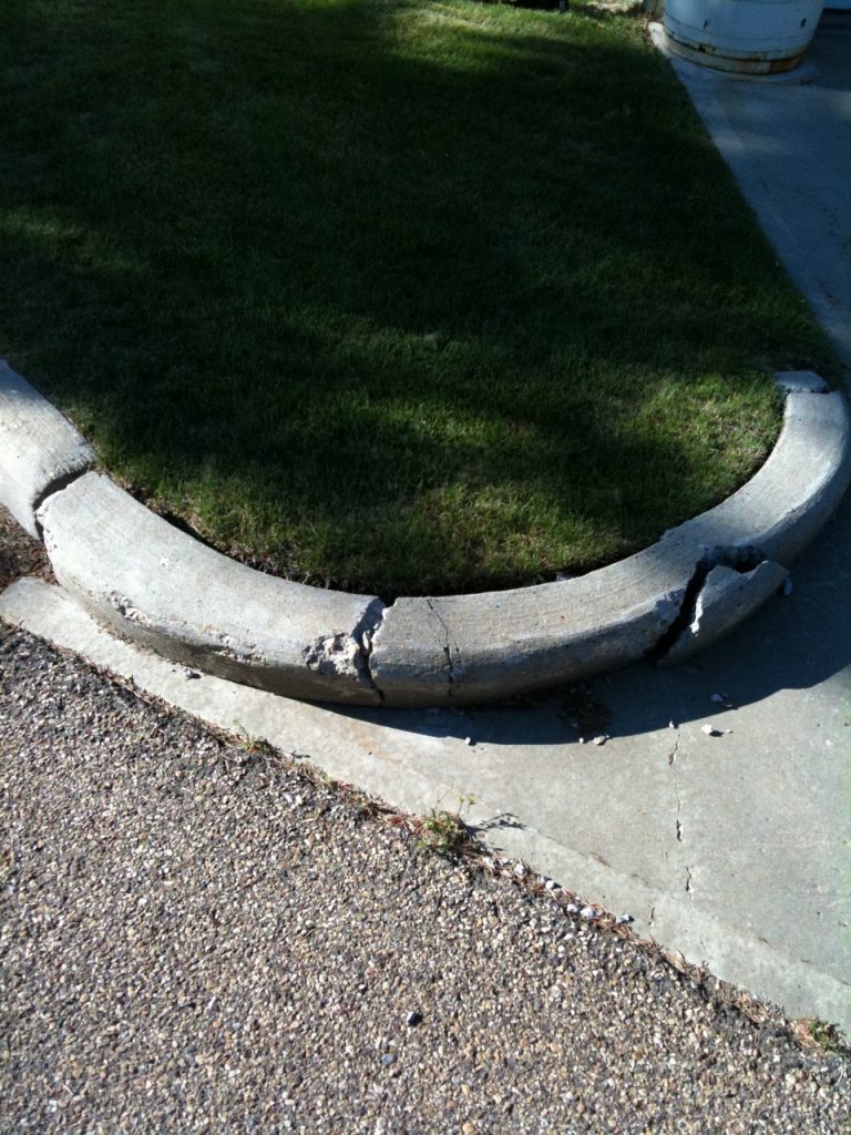 repairs needed on curb