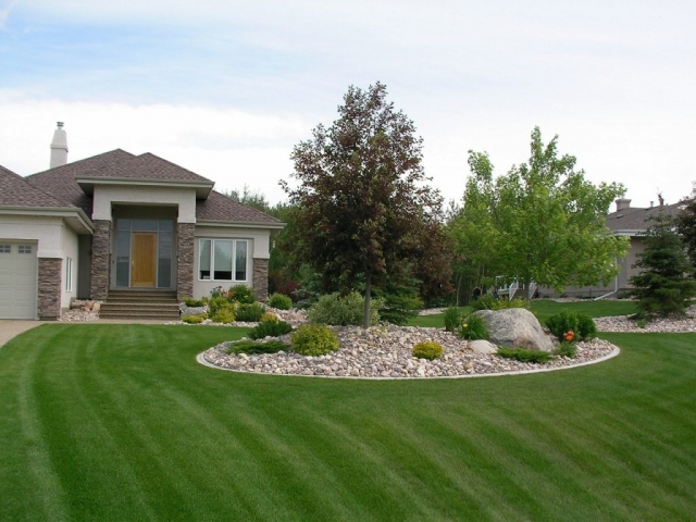 Big bold shapes in a big yard