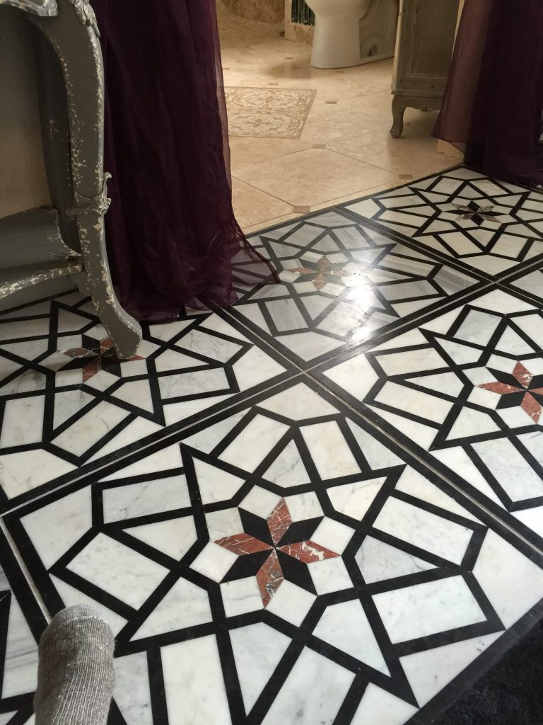 marble and travertine floor